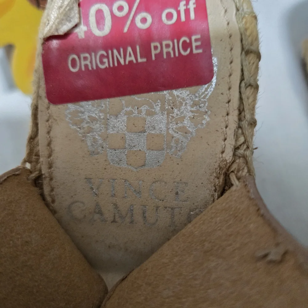 Vince Camuto Brown Platform Espadrilles 373
